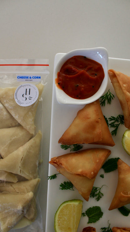 Cheese & Corn Samoosas